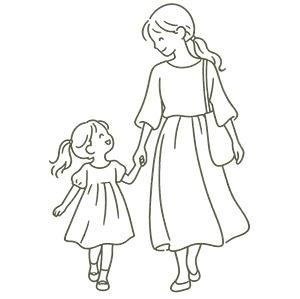 手をつなぐ親子のアイコン
