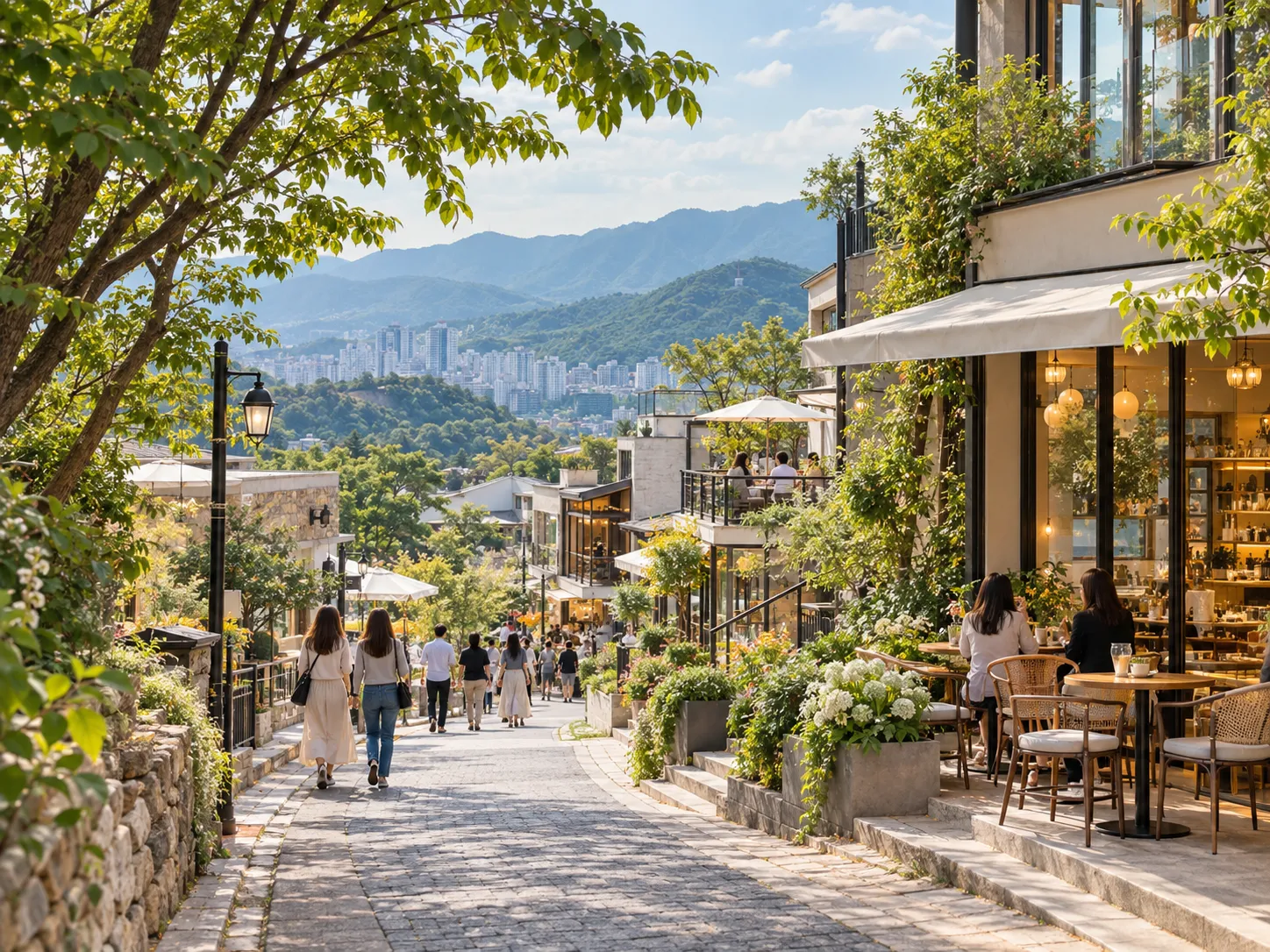 アプ山周辺のカフェとくつろぎの風景