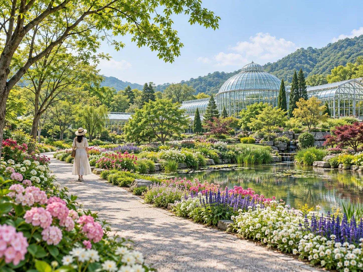 大邱樹木園の植物と散策風景